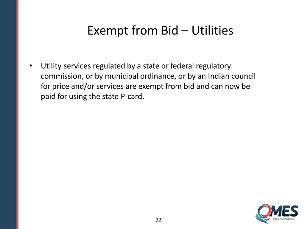 exempt from bid utilities