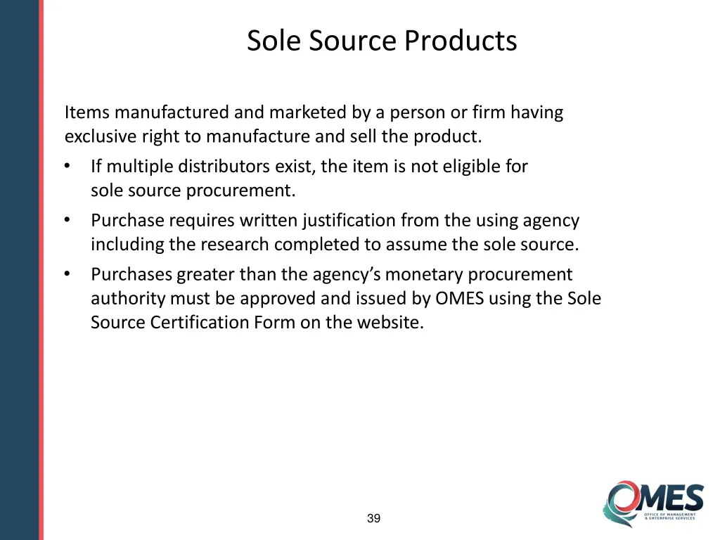 sole sourceproducts