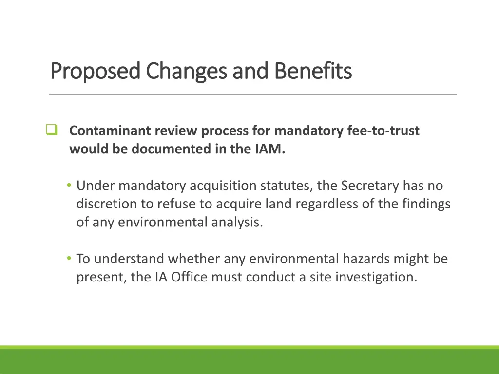 proposed changes and benefits proposed changes 4
