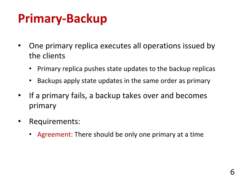 primary backup