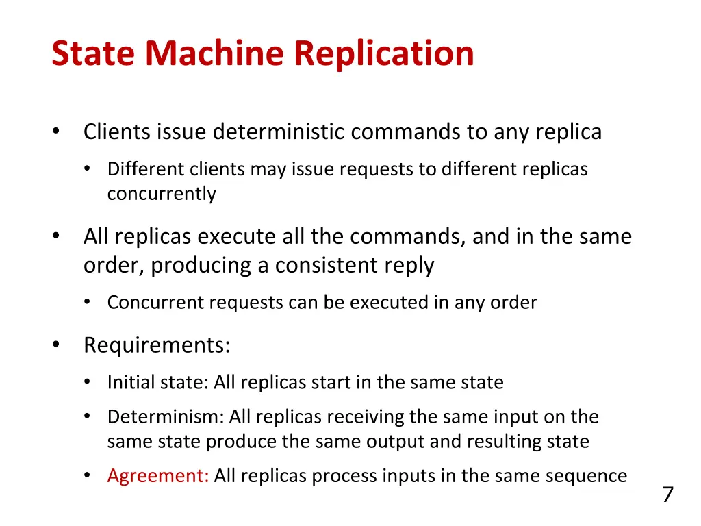 state machine replication