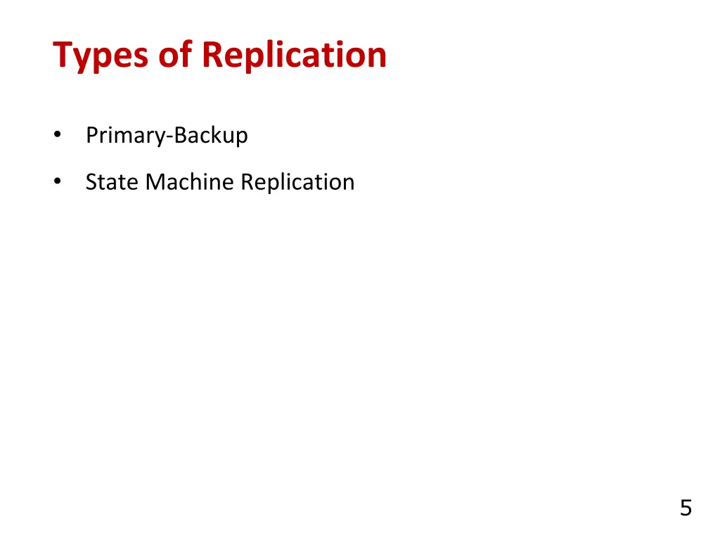 types of replication
