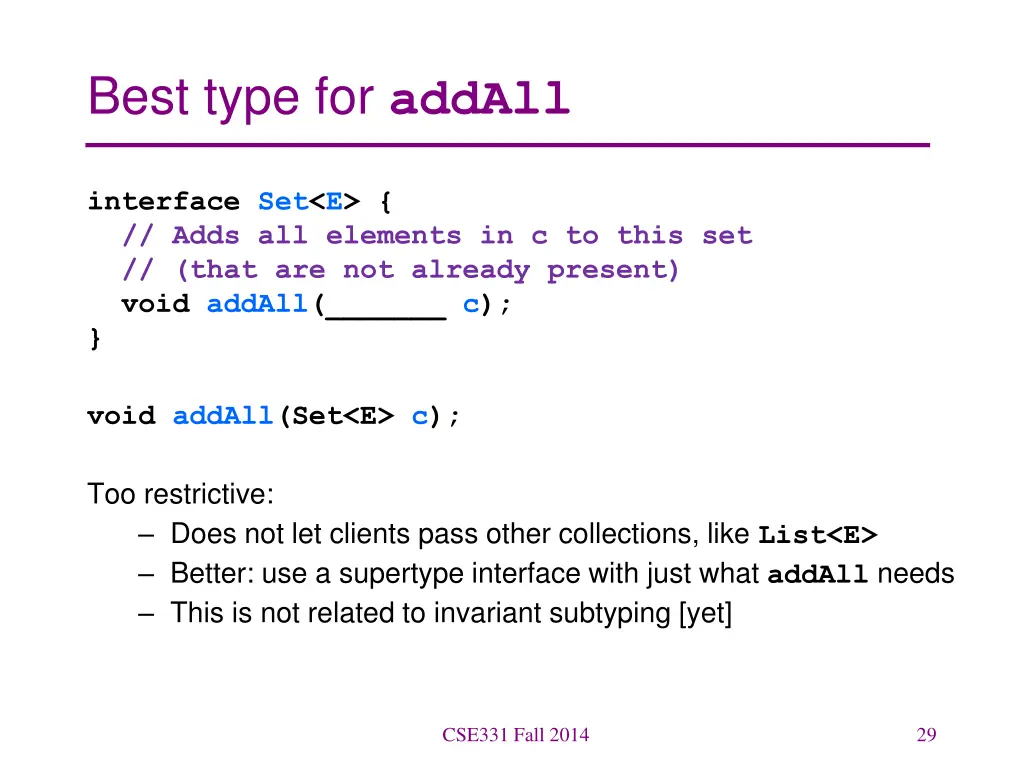 best type for addall 1