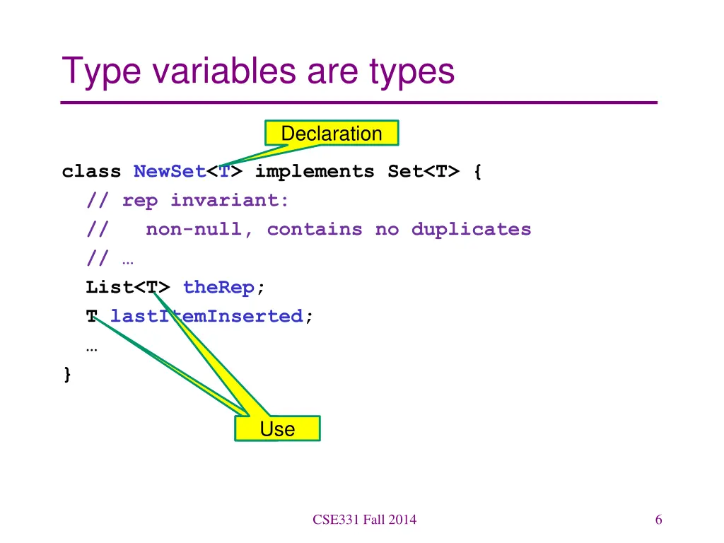 type variables are types