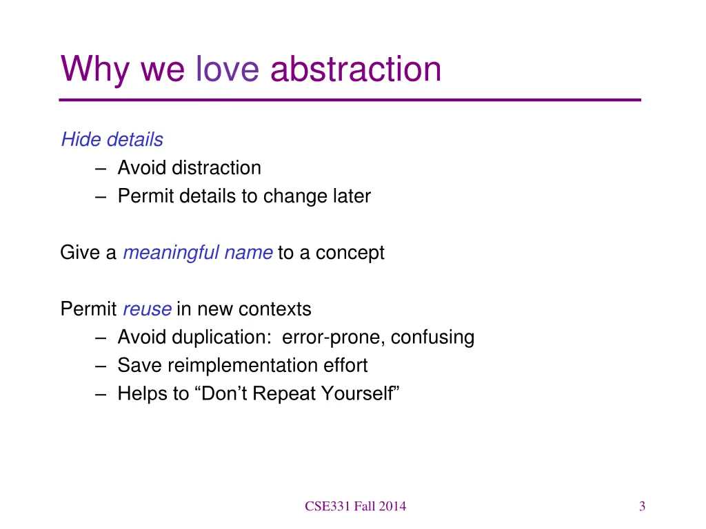 why we love abstraction