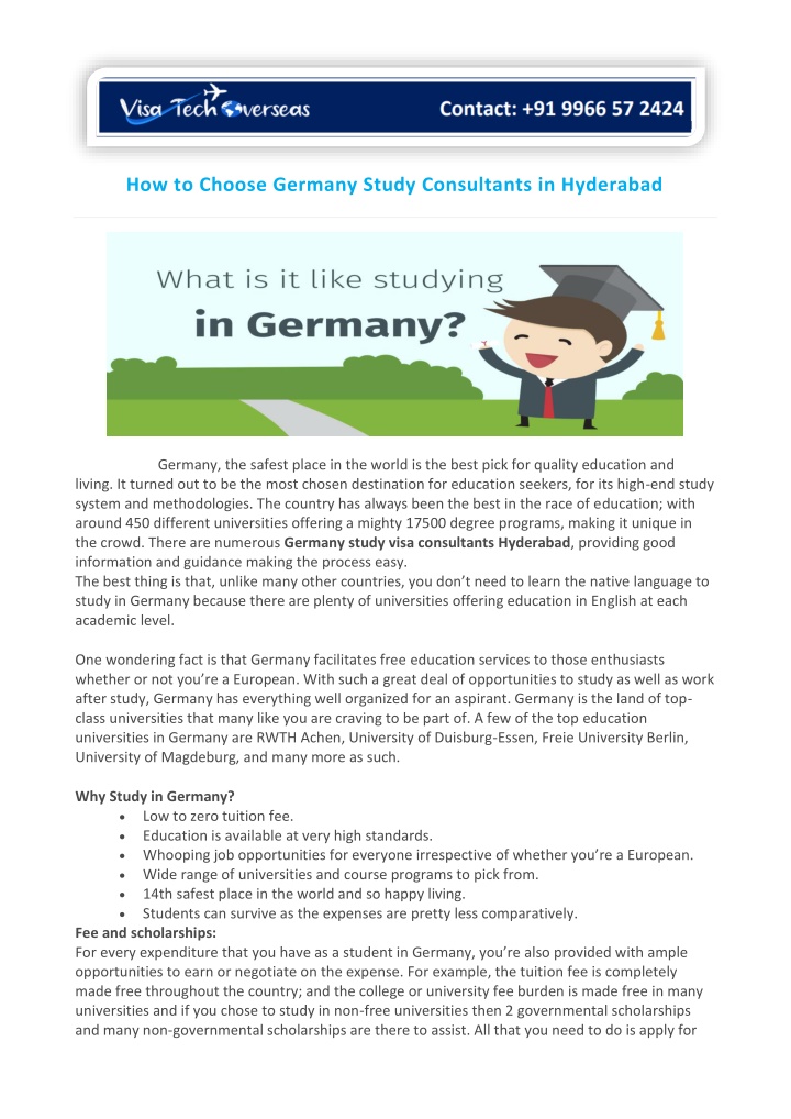 how to choose germany study consultants