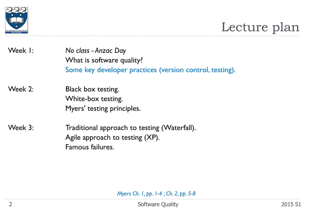 lecture plan