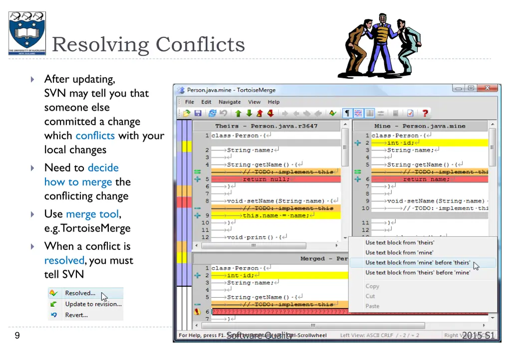 resolving conflicts