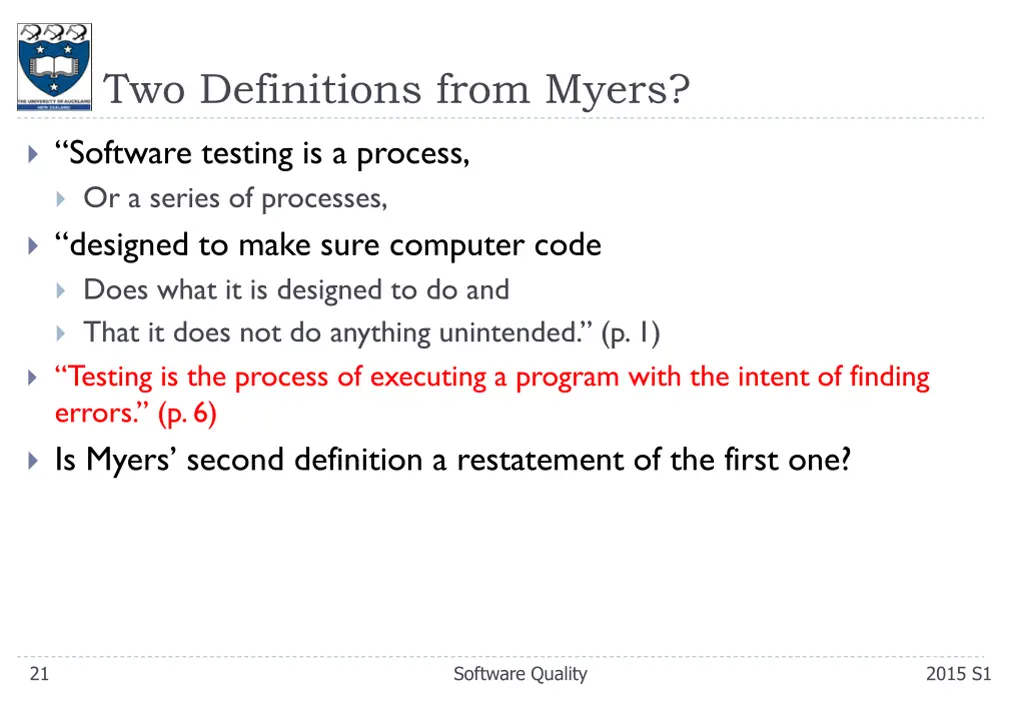 two definitions from myers