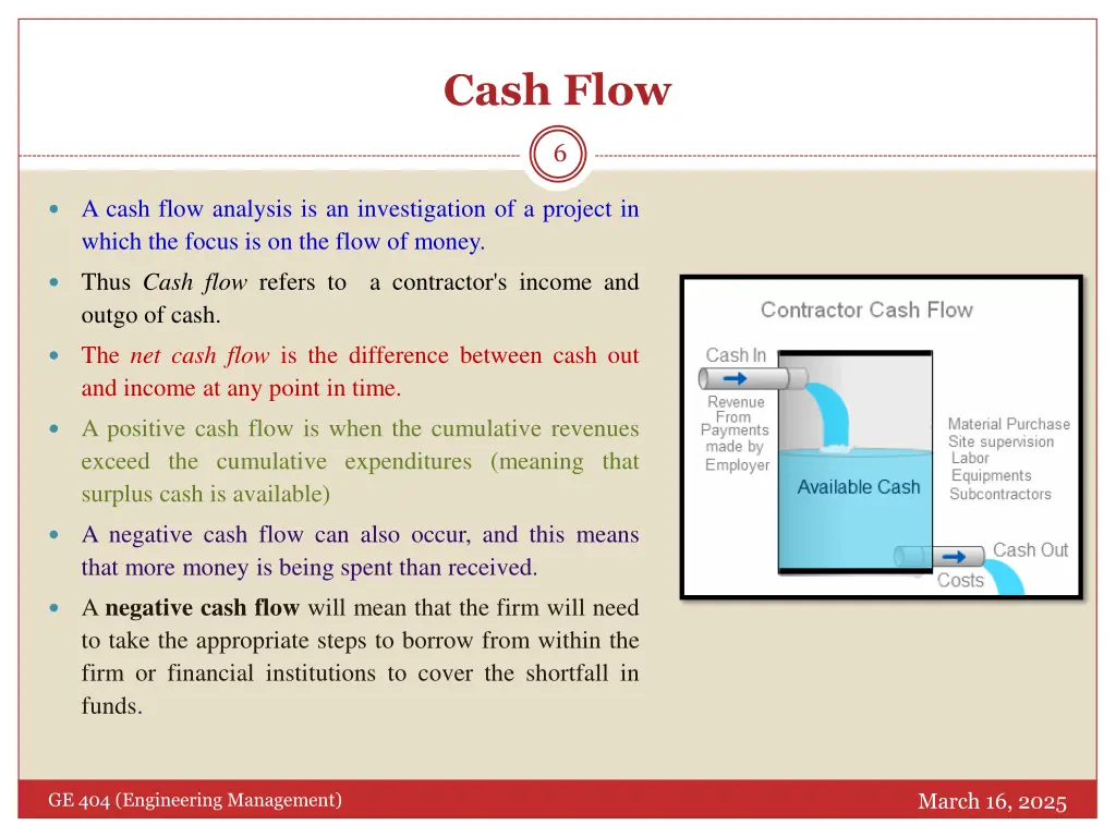 cash flow