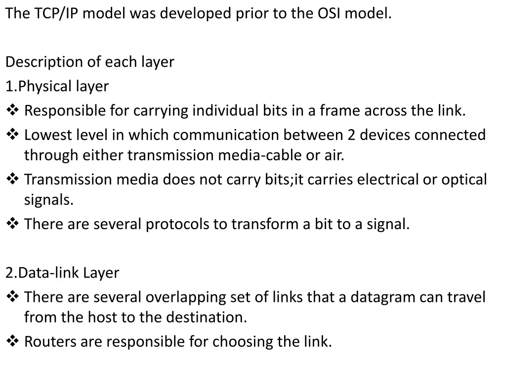 the tcp ip model was developed prior