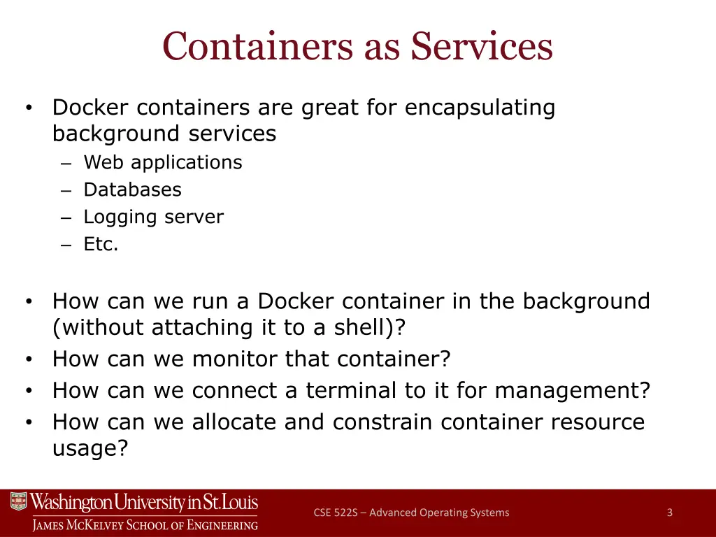 containers as services