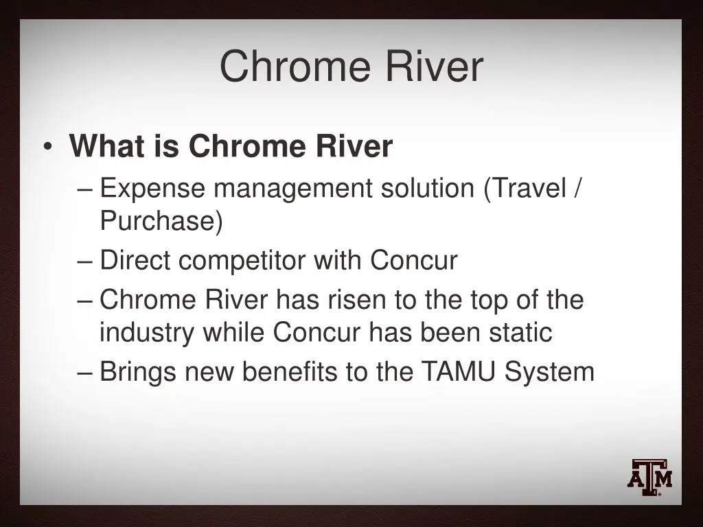 chrome river
