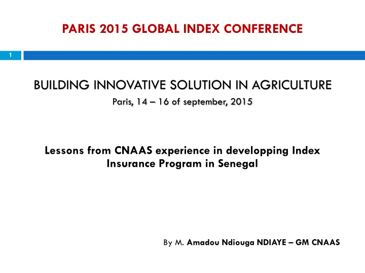 paris 2015 global index conference