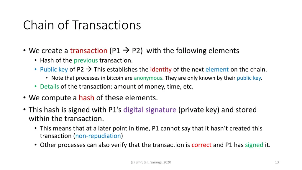 chain of transactions