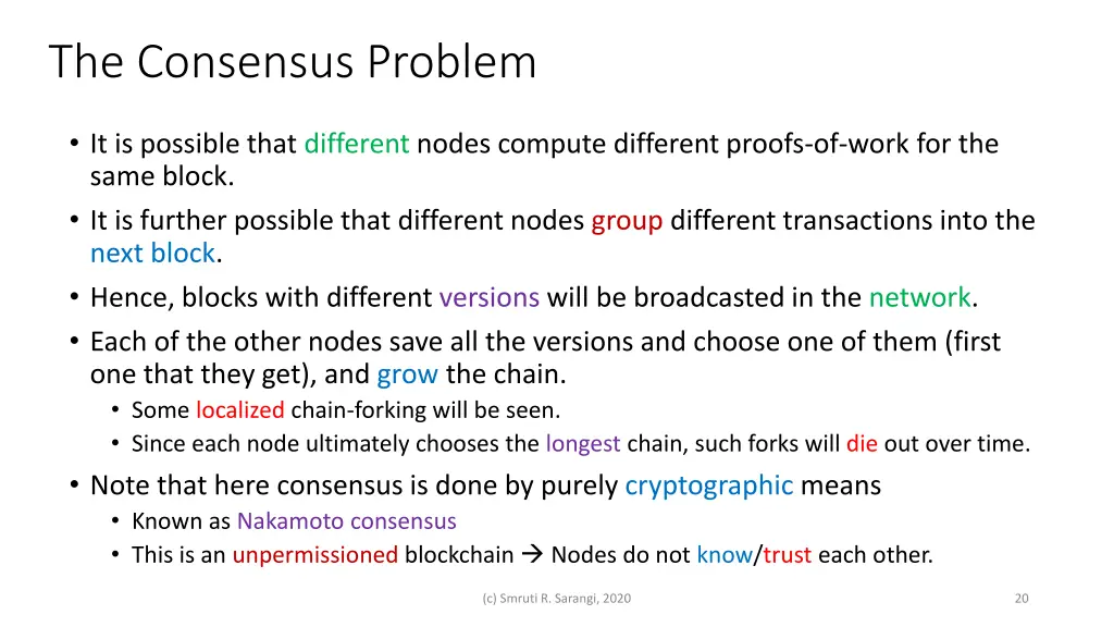 the consensus problem