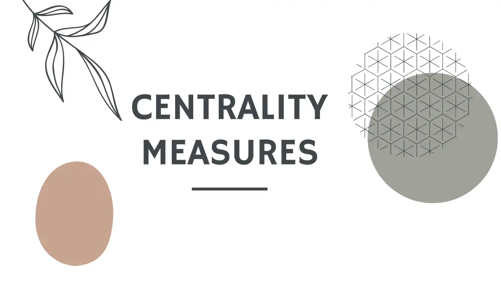 centrality measures
