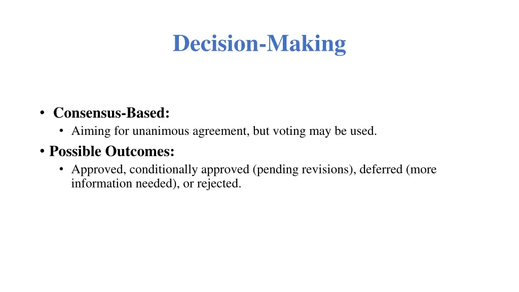 decision making