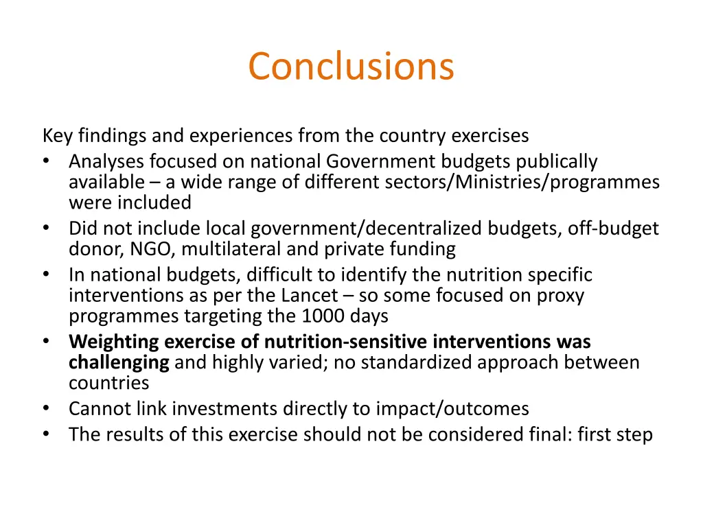 conclusions