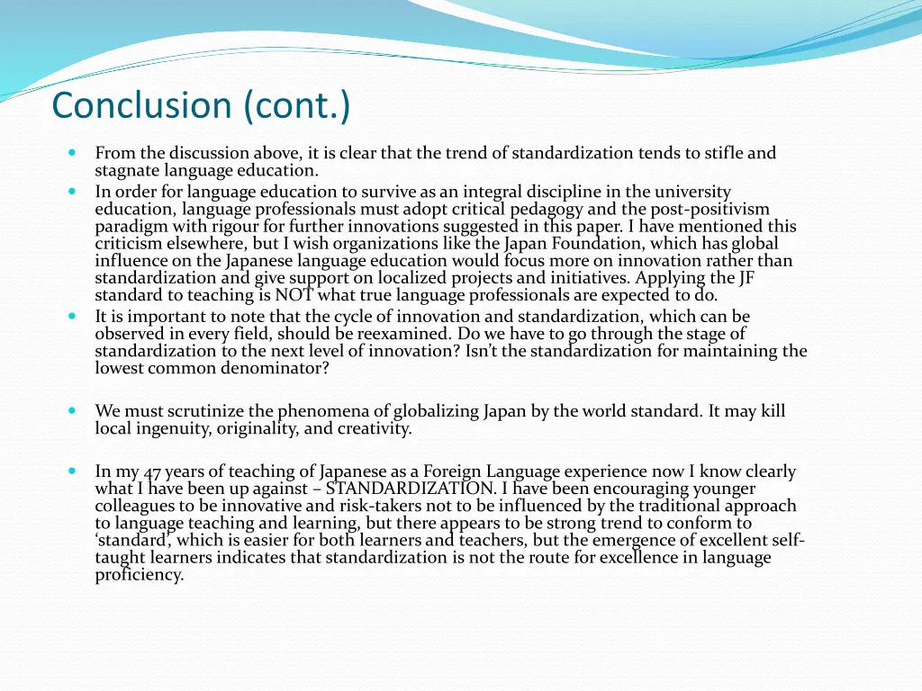 conclusion cont