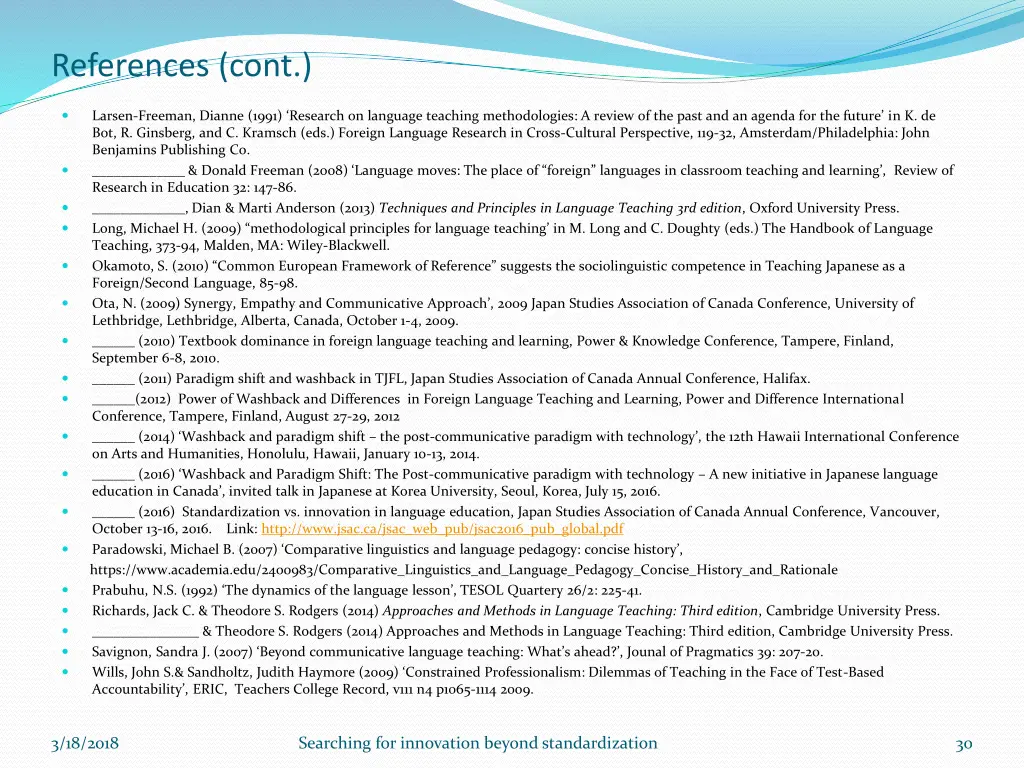 references cont