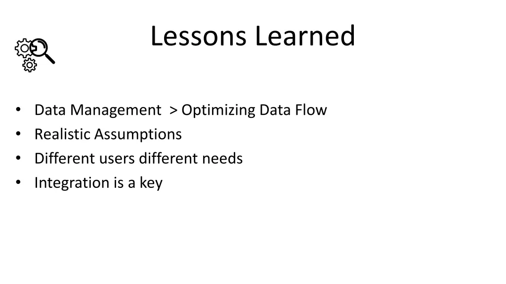 lessons learned