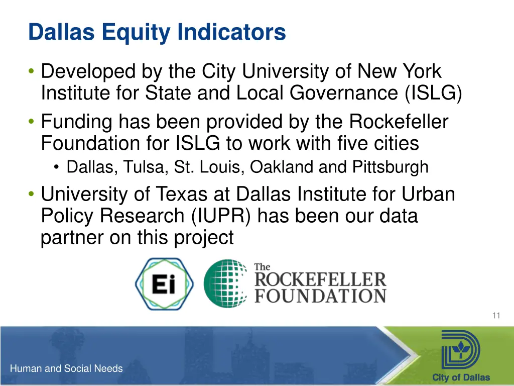 dallas equity indicators