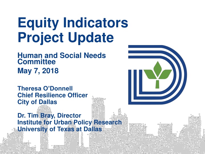 equity indicators project update