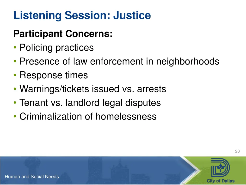 listening session justice