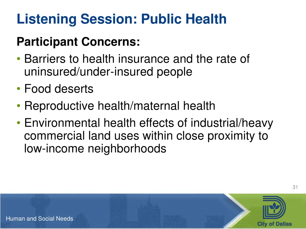 listening session public health