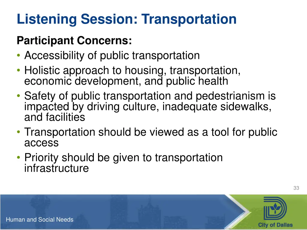 listening session transportation
