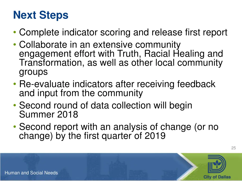 next steps