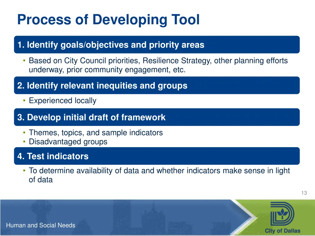 process of developing tool
