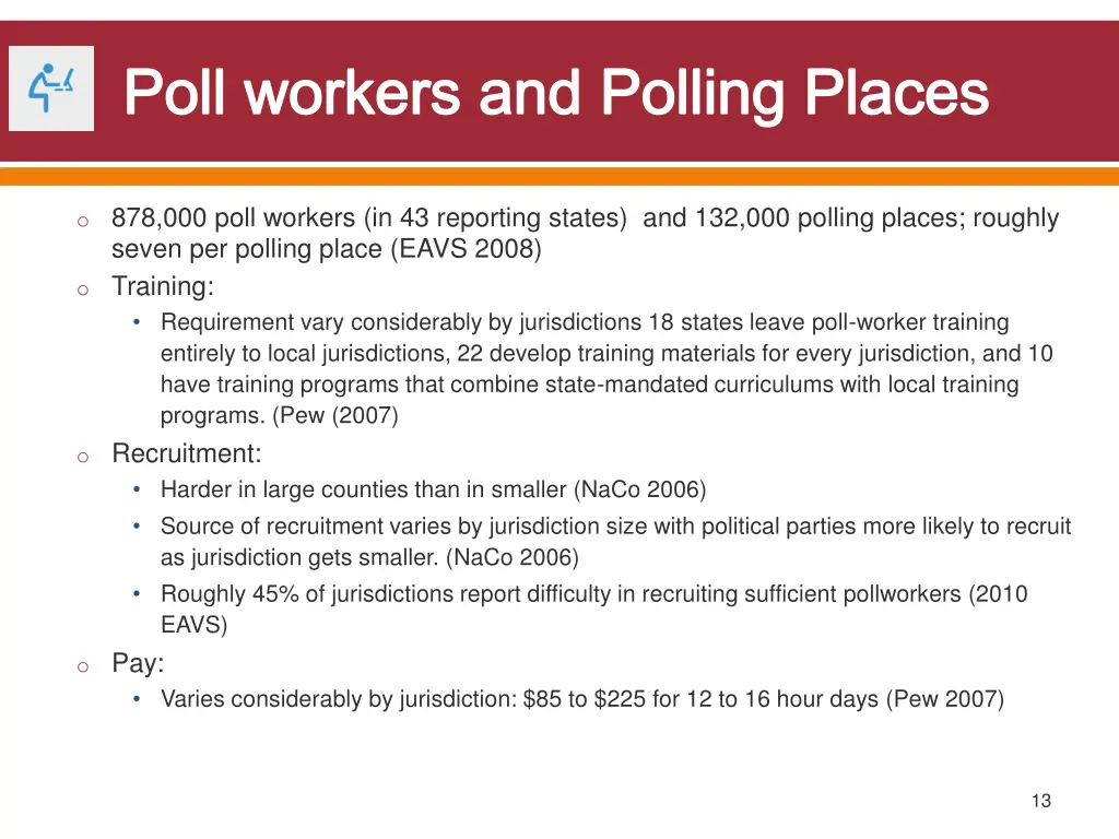poll workers and polling places