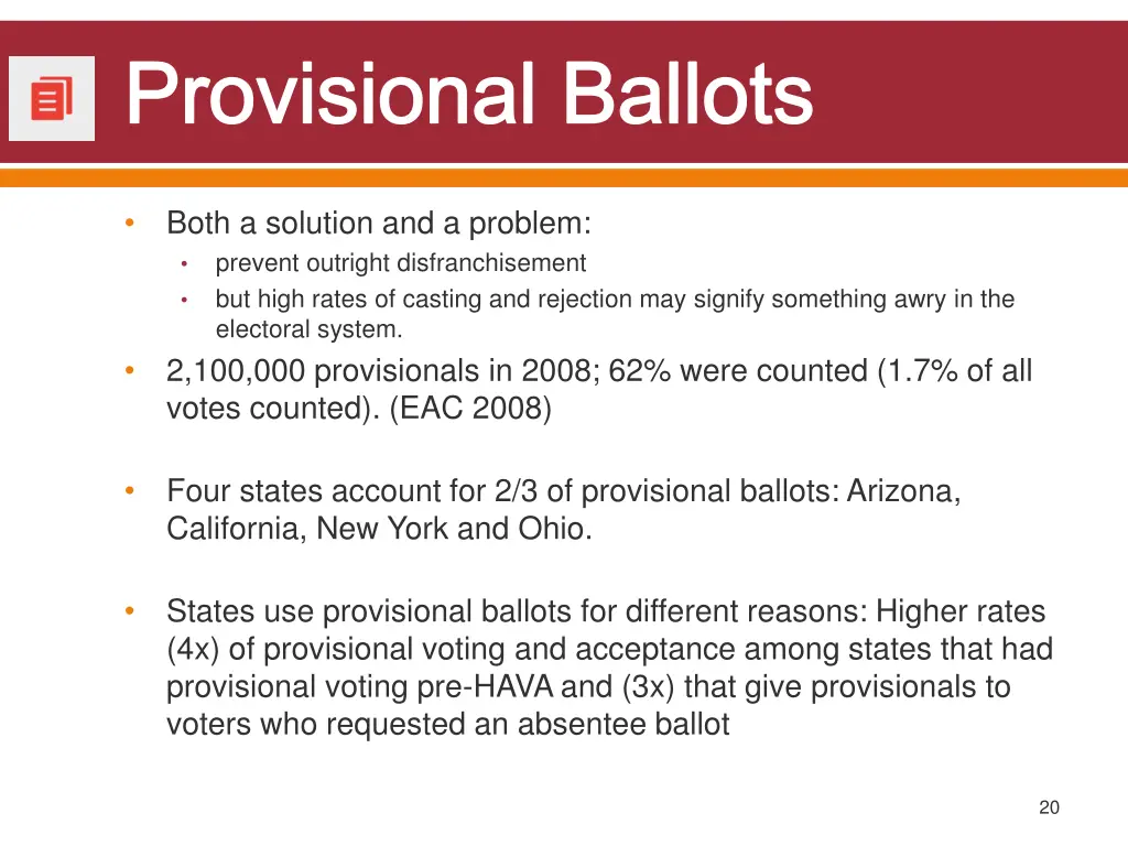 provisional ballots