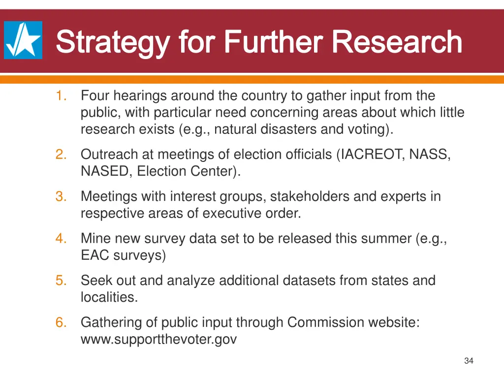 strategy for further research