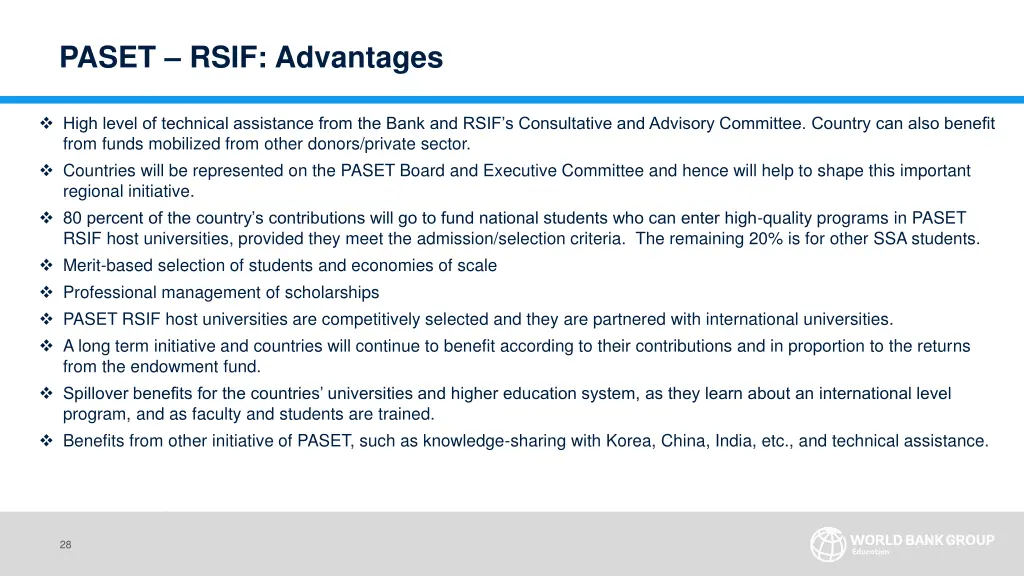 paset rsif advantages