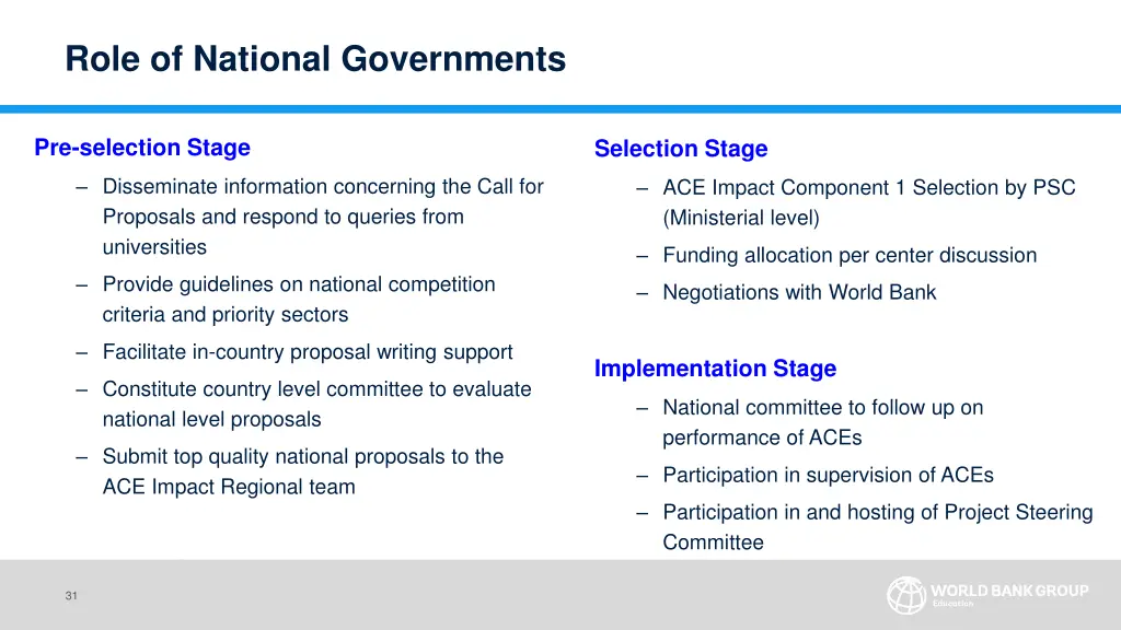 role of national governments