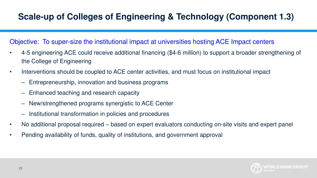 scale up of colleges of engineering technology