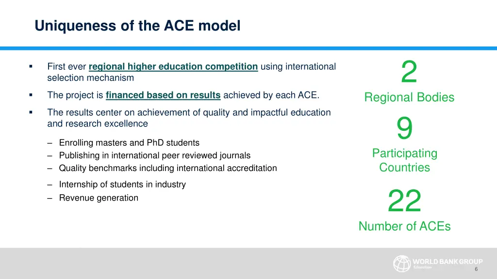 uniqueness of the ace model