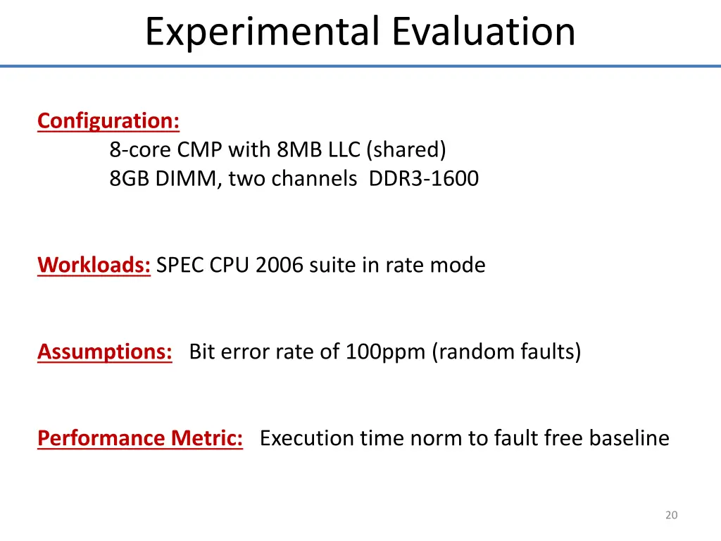 experimental evaluation