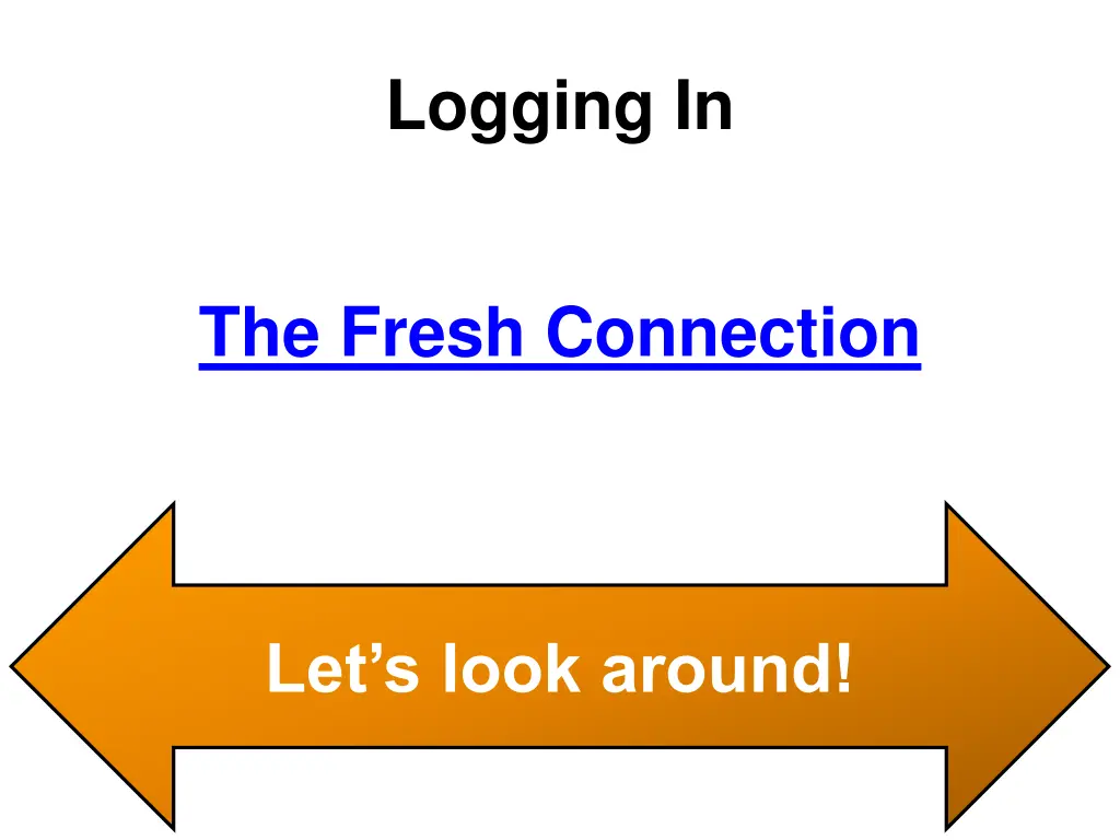 logging in