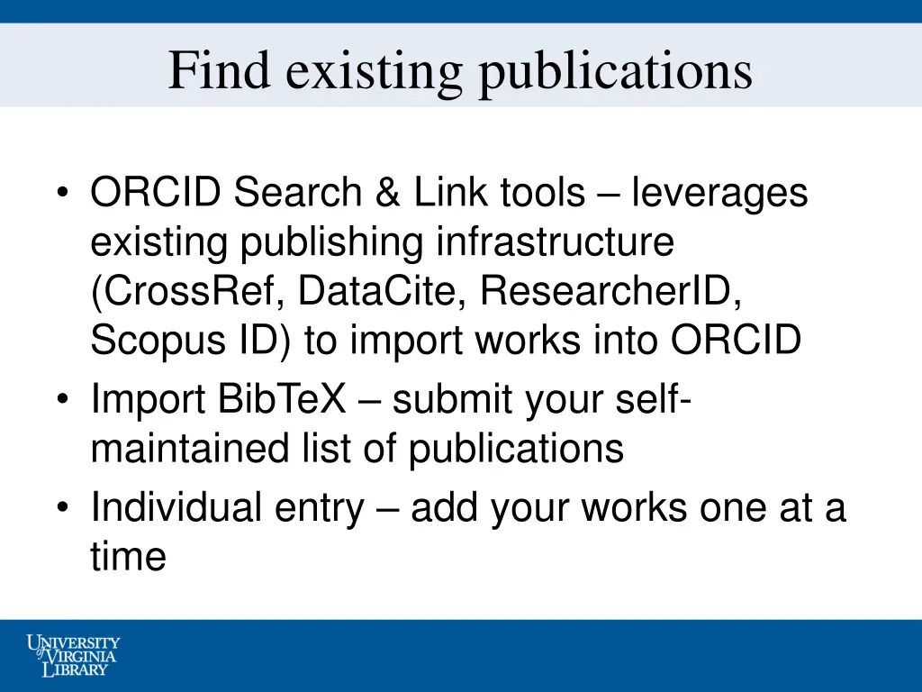 find existing publications
