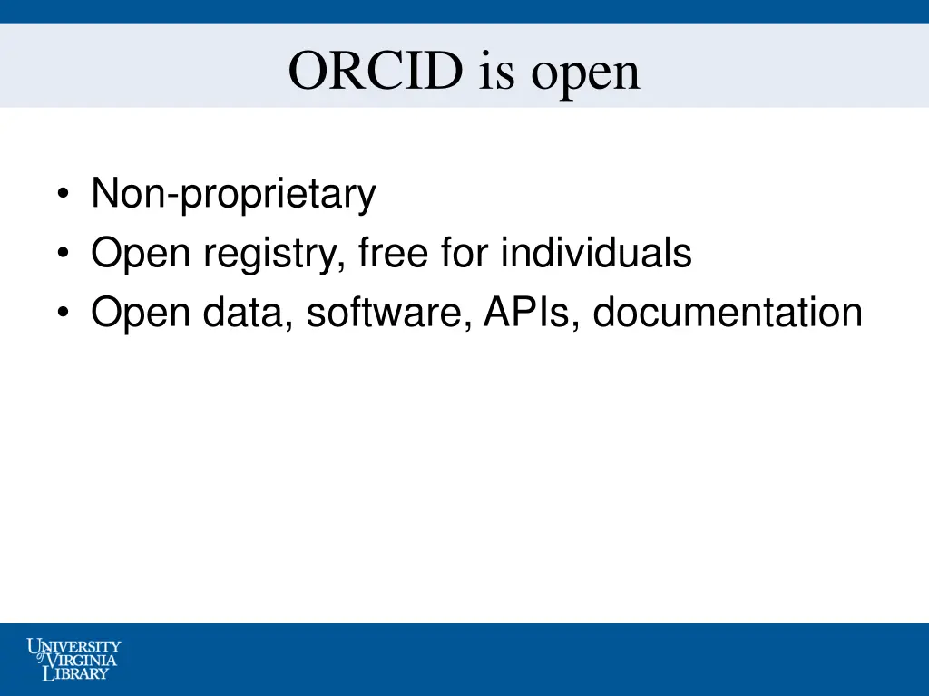 orcid is open