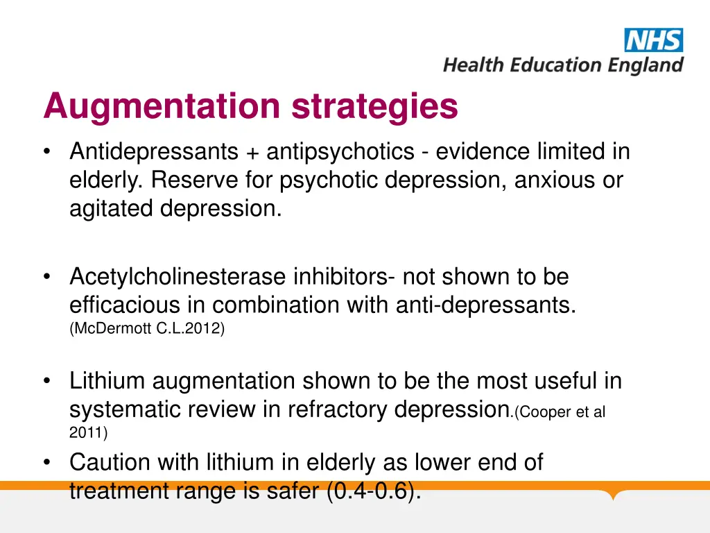 augmentation strategies antidepressants
