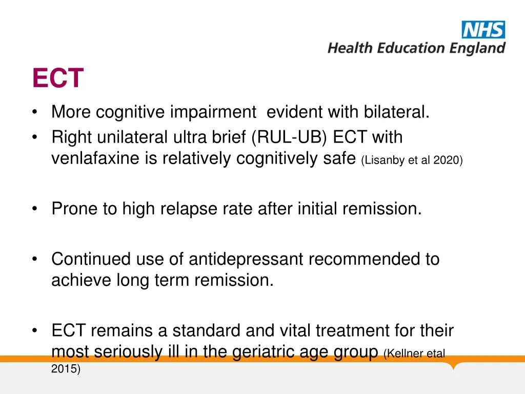 ect more cognitive impairment evident with