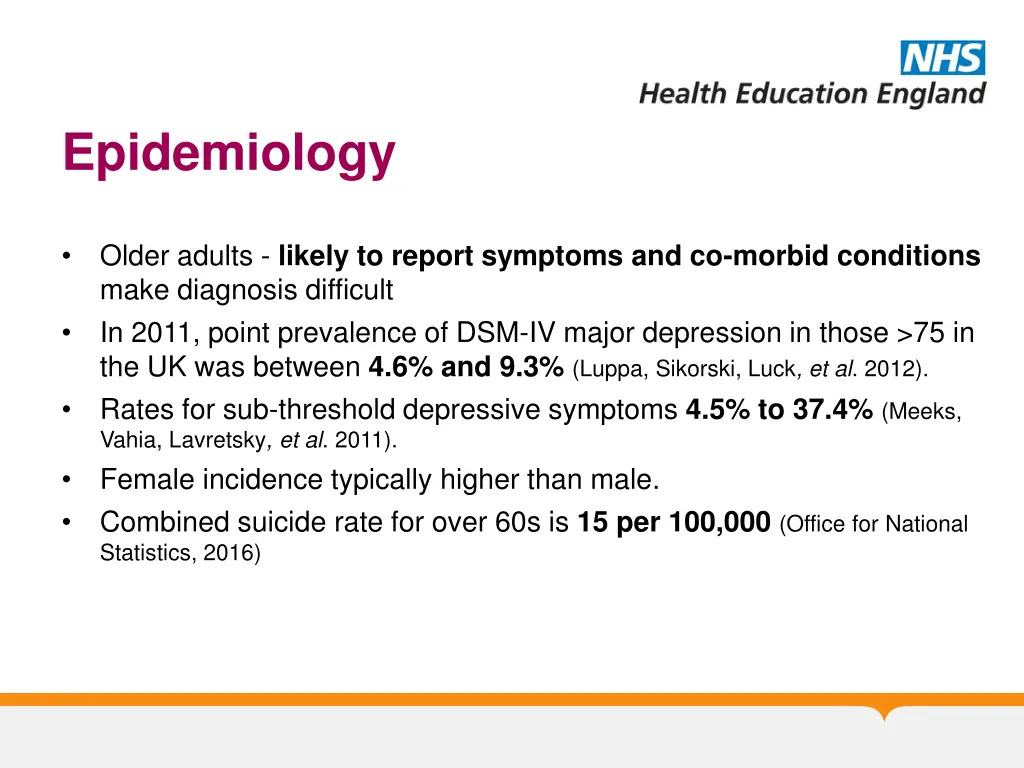 epidemiology