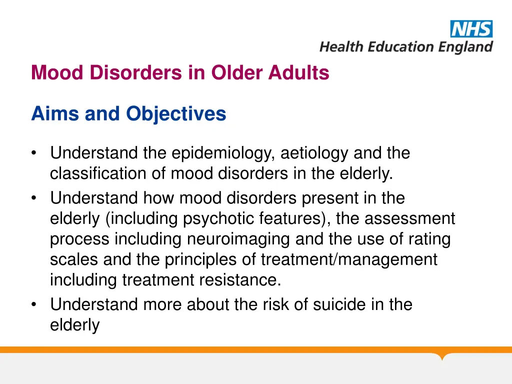 mood disorders in older adults