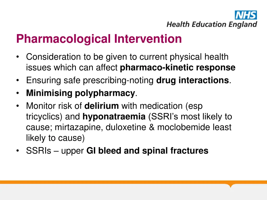 pharmacological intervention