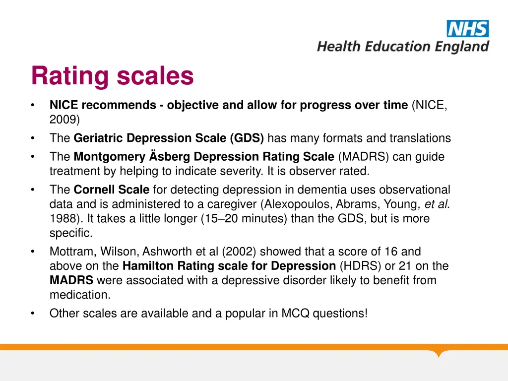 rating scales